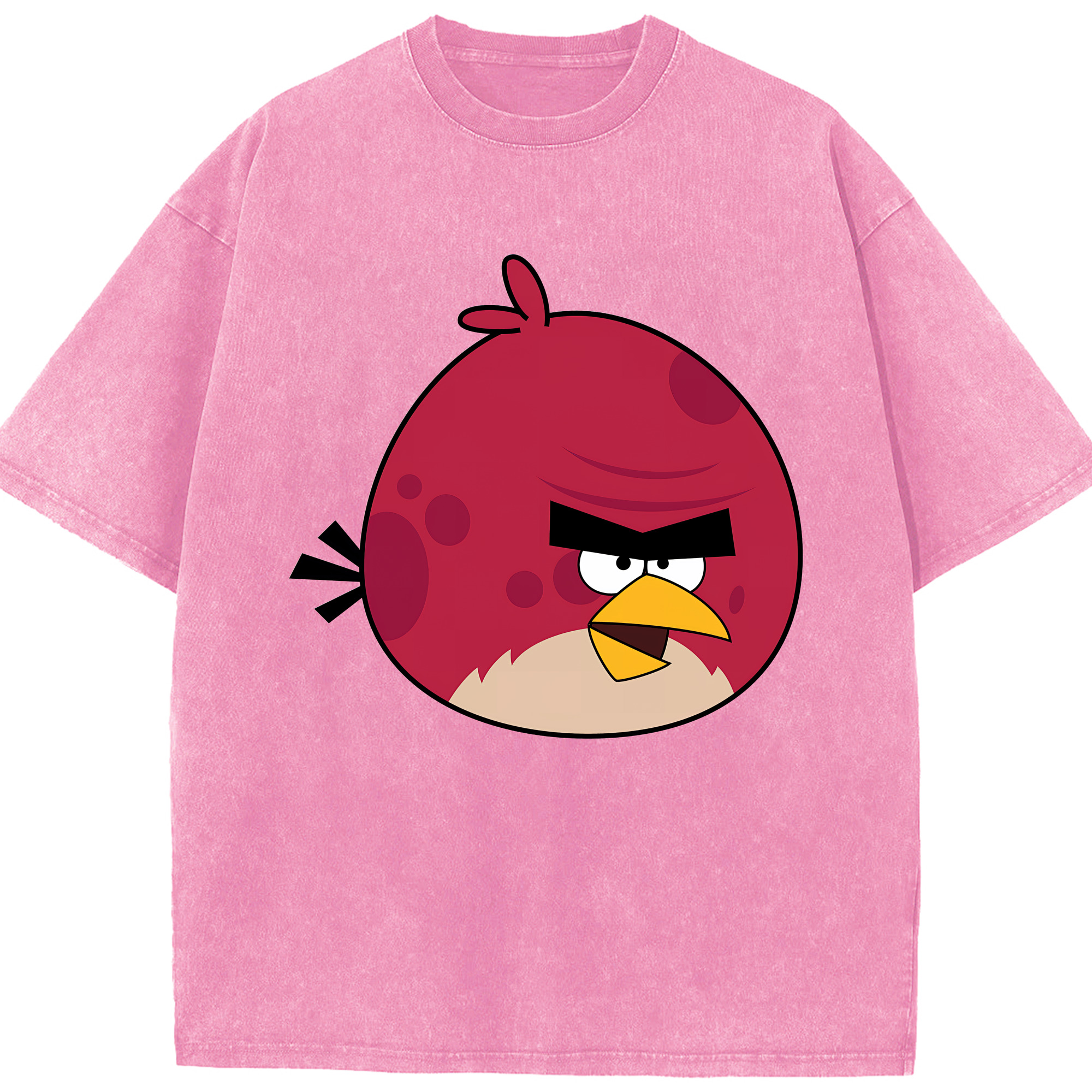 （画像用） Angry Birds アングリーバード 綿100% ヴィンテージ風 半袖Tシャツ（フロントプリント）